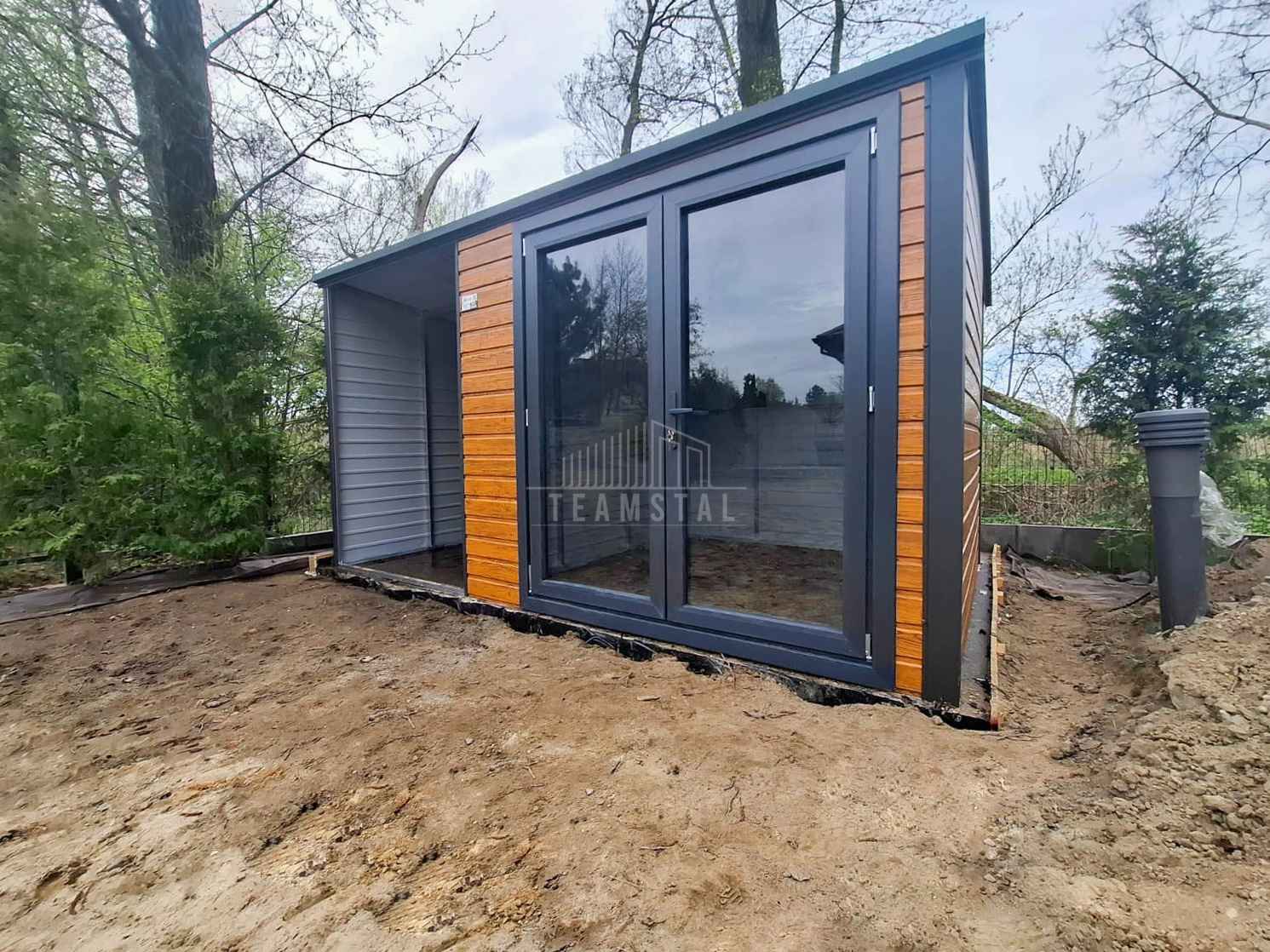 Schowek Domek Ogrodowy 2,5x2,5m wiata 1,5m drzwi PCV  dach TS1099 Zielona Góra - zdjęcie 6