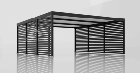 CarPort PREMIUM - wiata samochodowa 6x5,7 - antracyt - zabudowa  CP110 Iława - zdjęcie 2