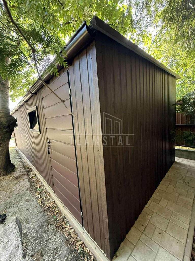 Garaż blaszany 3,5x8m brama drzwi 2x okna dach rynna TS1115 Katowice - zdjęcie 5