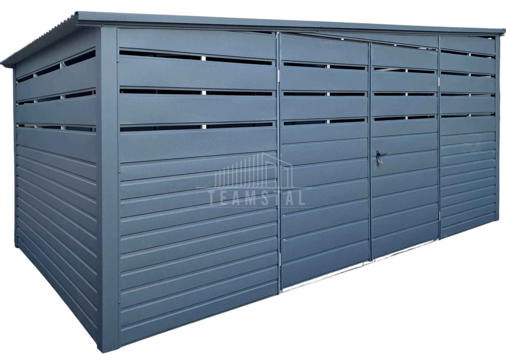Wiata śmietnikowa - Schowek 4,5x2m - brama dwuskrzydłowa dach TS1105 Malbork - zdjęcie 1