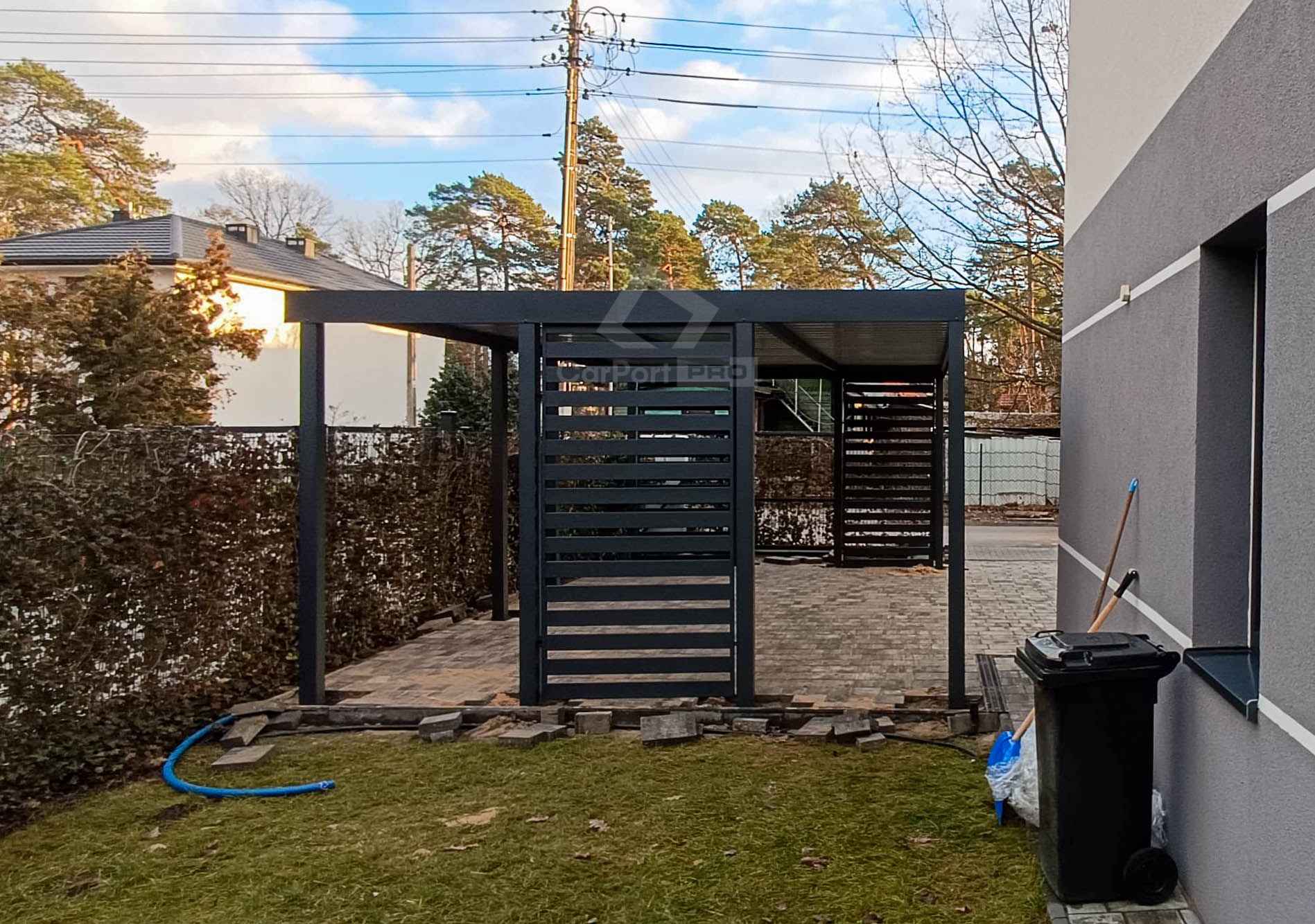 Carport PREMIUM - Wiata samochodowa 7x3 dodatkowa zabudowa CP133 Police - zdjęcie 4