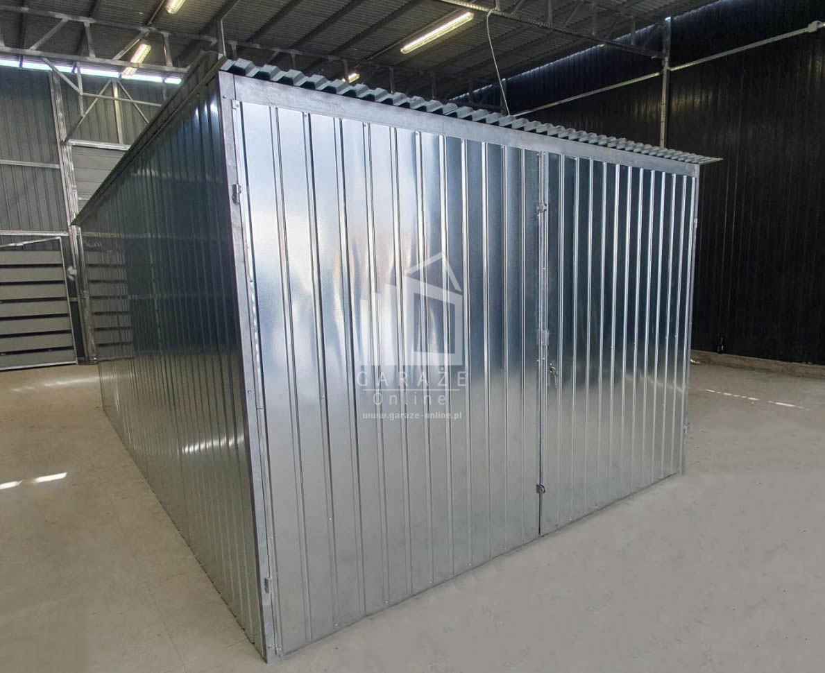 Garaż blaszany 3x5m - brama dwuskrzydłowa - ocynk - dach ID1089 Hajnówka - zdjęcie 2