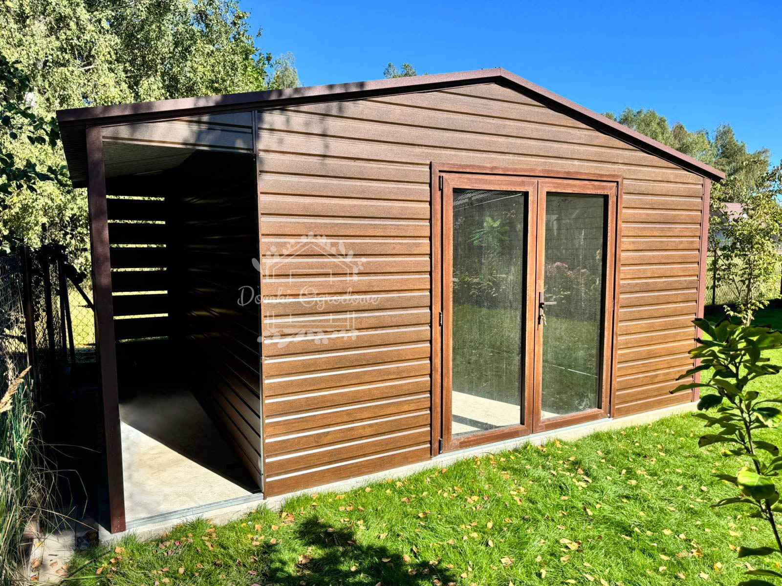 Schowek  domek ogrodowy 5,5x4m drzwi szklane PCV  drewnopodobny ID1136 Wągrowiec - zdjęcie 3