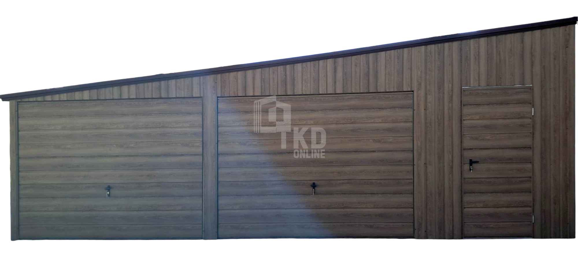 Garaż blaszany 8x6m 2x brama  okno drzwi  dach rynna TKD359 Sopot - zdjęcie 1