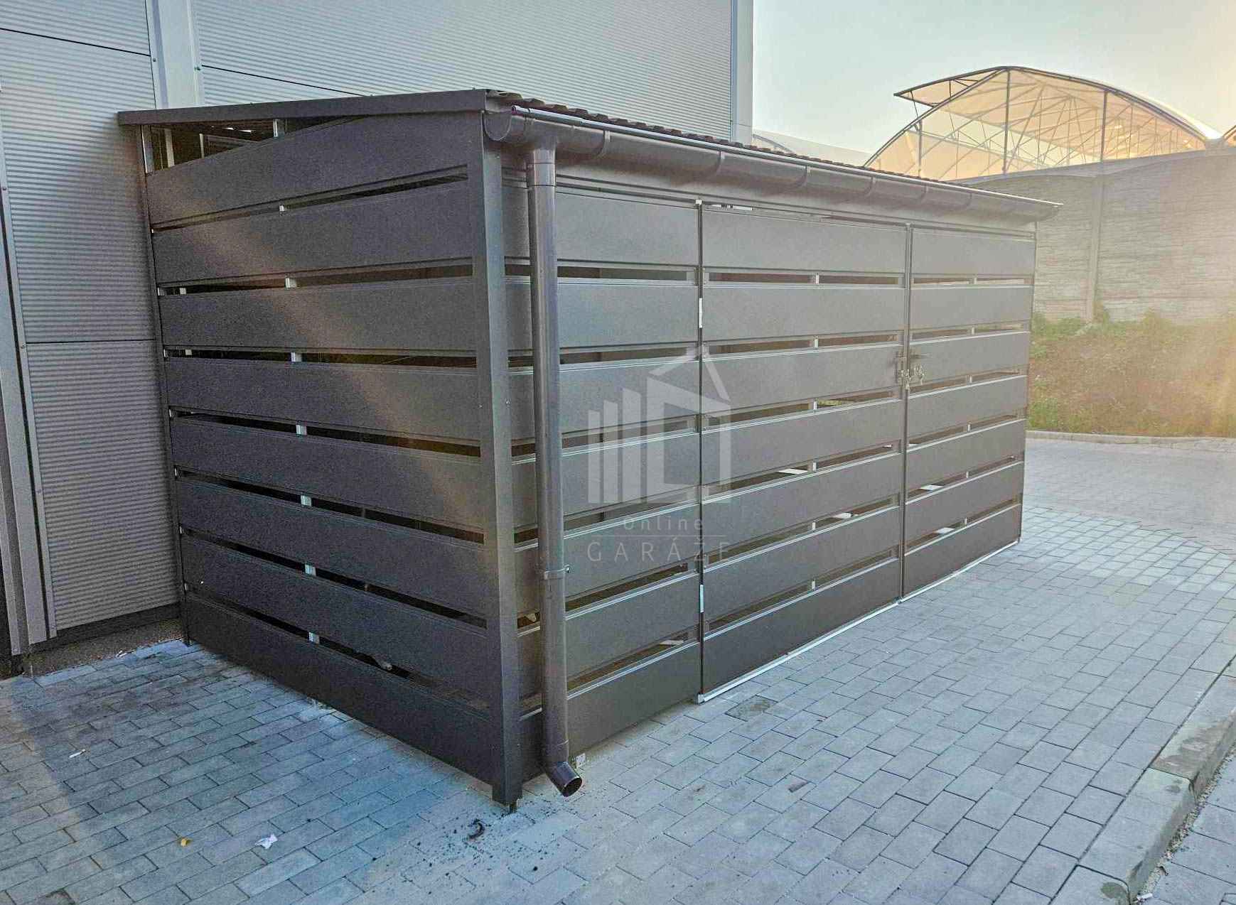 Wiata śmietnikowa Schowek 4x2m Brama Zabudowany panelami rynny  ID848 Kostrzyn nad Odrą - zdjęcie 6