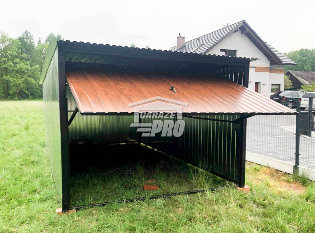 Garaż blaszany 3x5 Brama uchylna spad w tył GP104 Radom - zdjęcie 3