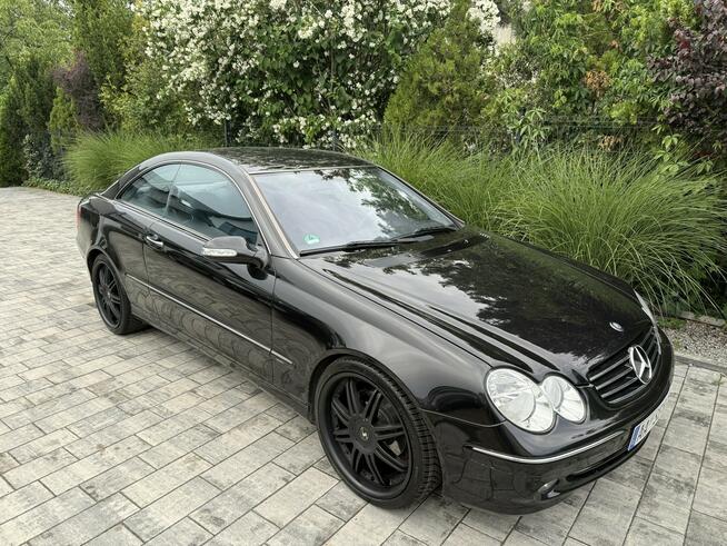 Mercedes CLK 200 czarna na czarnych felgach Poznań - zdjęcie 1