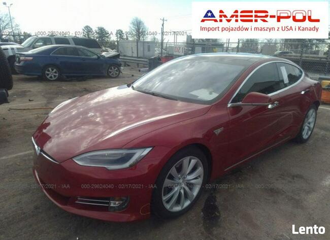 Tesla Model S 2016, 70 kWh, RWD, uszkodzony tył Słubice - zdjęcie 1
