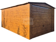 Garaż blaszany 3,5x6m Brama uchylna automat  blachodachówka Dach GP673