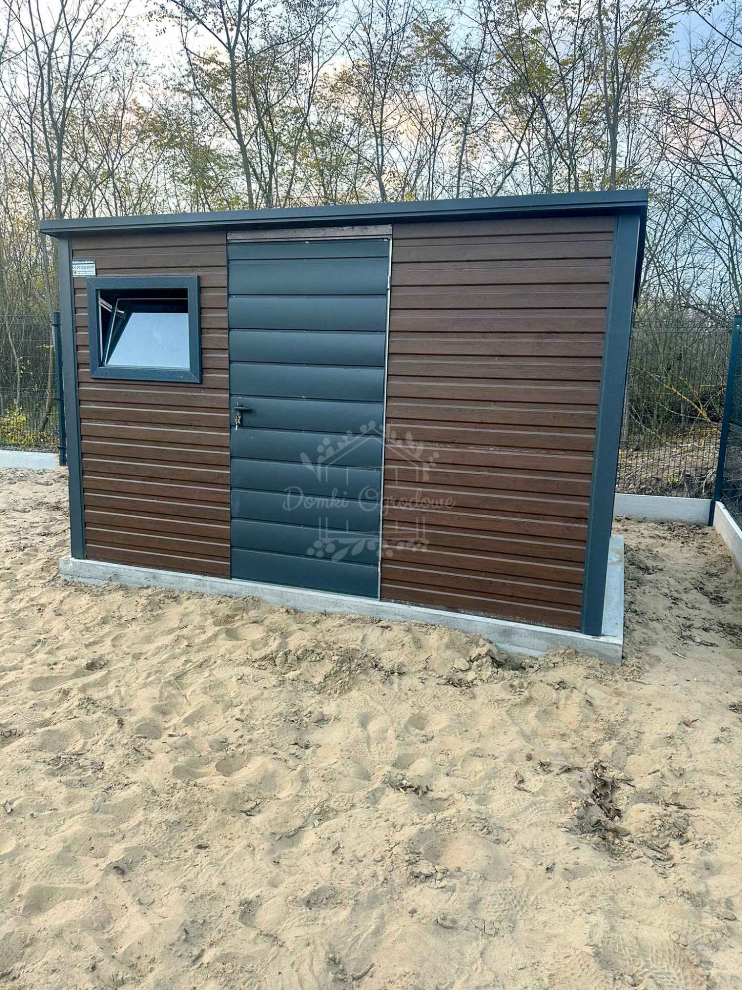 Schowek Domek ogrodowy 3,5x2,5m okno  drewnopodobny  spad w tył ID779 Legnica - zdjęcie 2