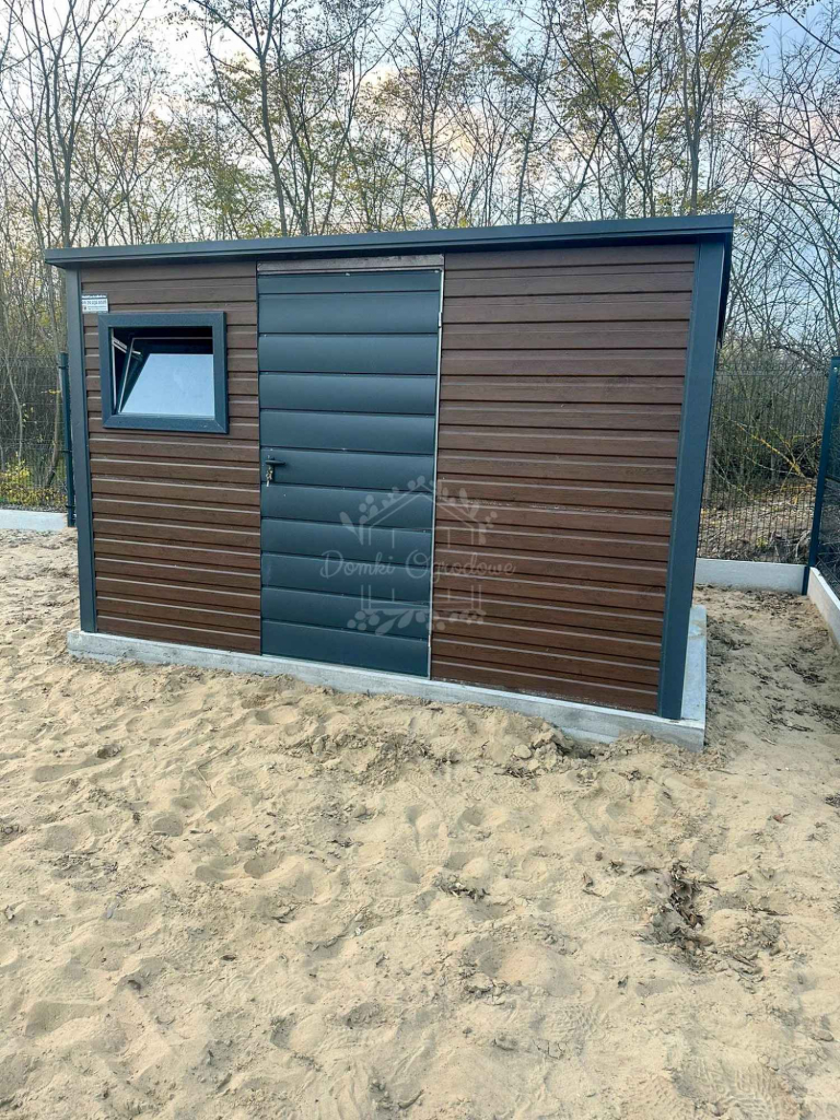 Schowek Domek ogrodowy 3,5x2,5m okno  drewnopodobny  spad w tył ID779 Legnica - zdjęcie 2