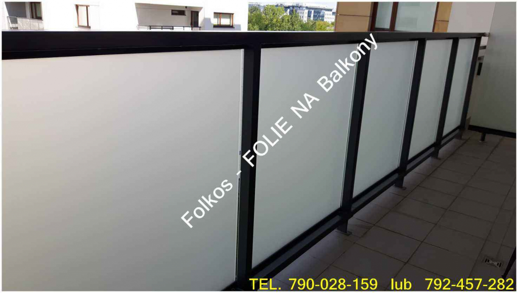 Folie na szklane balustrady balkonowe,folie na balkon Warszawa oklejan Białołęka - zdjęcie 5