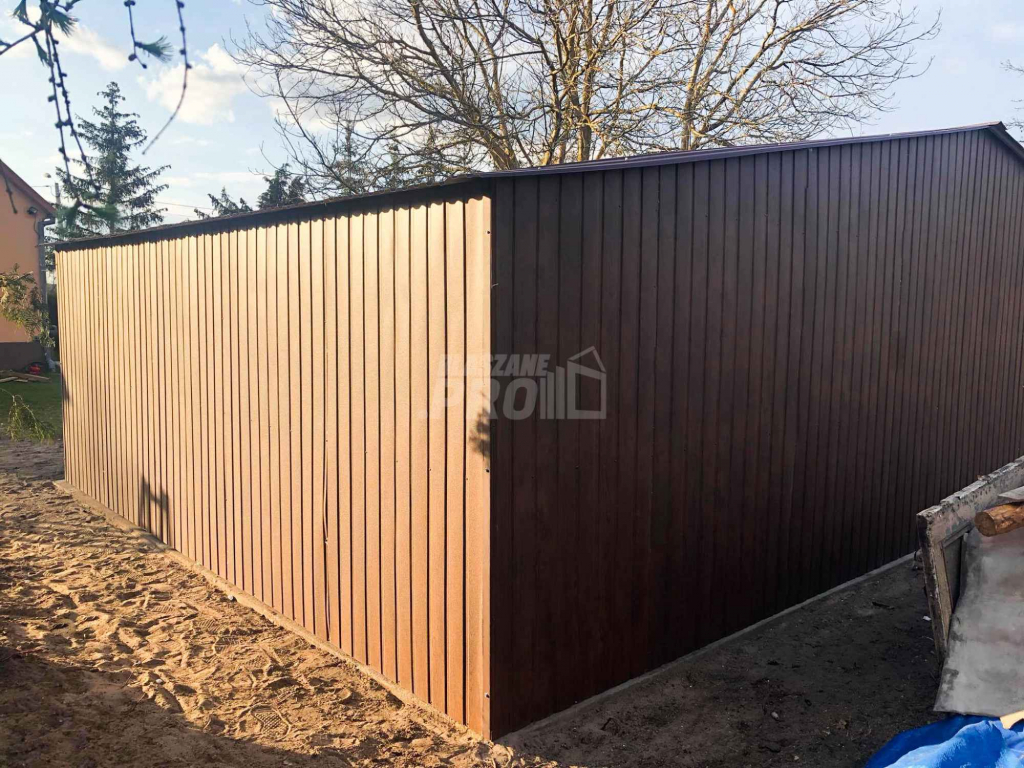 Garaż blaszany 9x6 2x Brama okno drewnopodobny Dach dwuspadowy GP137 Chełm - zdjęcie 7