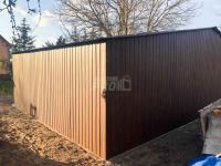 Garaż blaszany 9x6 2x Brama okno drewnopodobny Dach dwuspadowy GP137 Chełm - zdjęcie 7