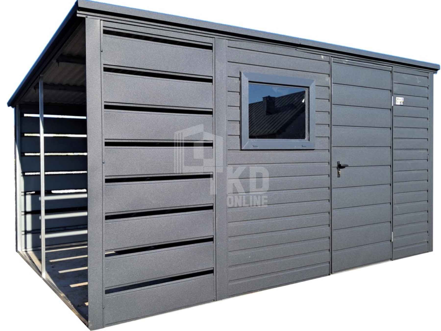 Schowek - domek ogrodowy 2,5x2m + wiata 1m drzwi okno  dach TKD367 Międzyrzecz - zdjęcie 1