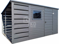 Schowek - domek ogrodowy 2,5x2m + wiata 1m drzwi okno  dach TKD367