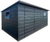 Schowek – Domek ogrodowy 4×2,5 m  2x okno – antracyt ID1270