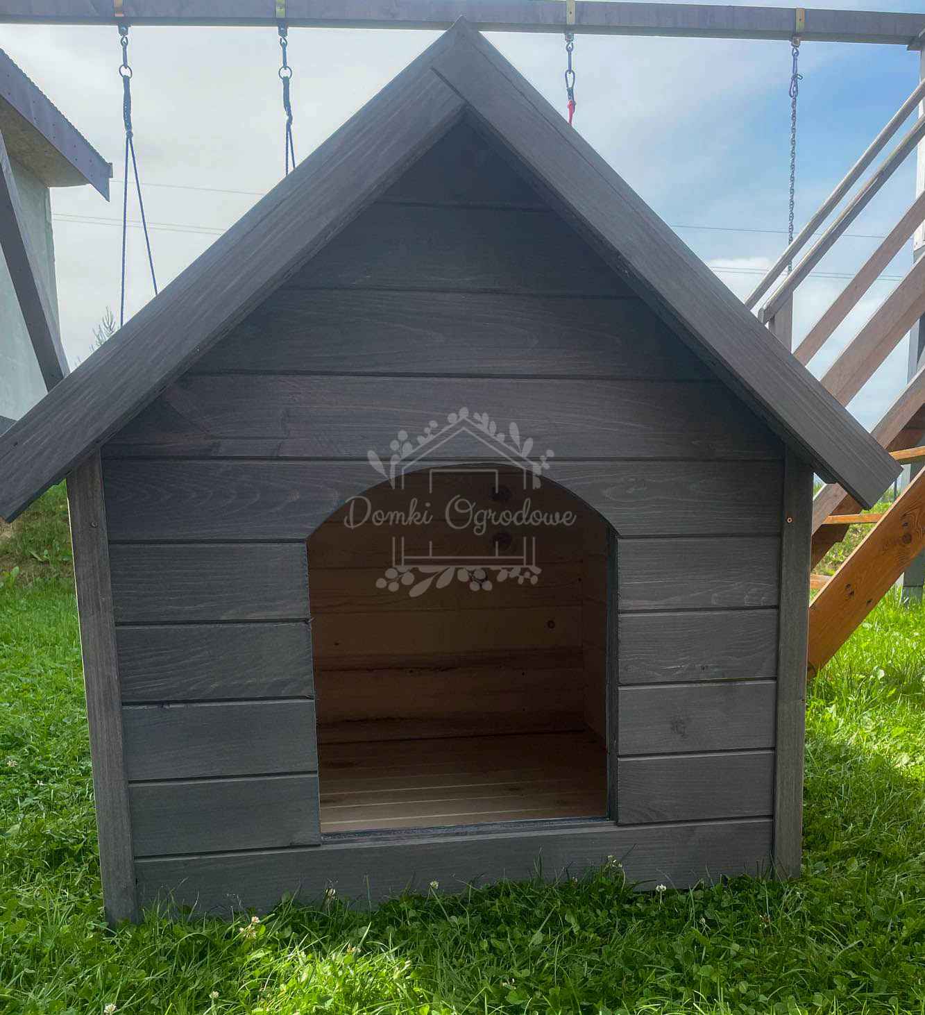 Buda dla psa Rozmiar "M" - Grafit - Dach dwuspadowy ID832 Lubartów - zdjęcie 9
