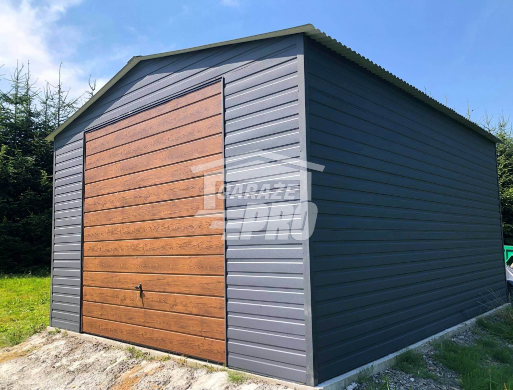 Garaż blaszany 5x5 Brama uchylna Dach dwuspadowy - wolnostojący GP87 Wieliczka - zdjęcie 6