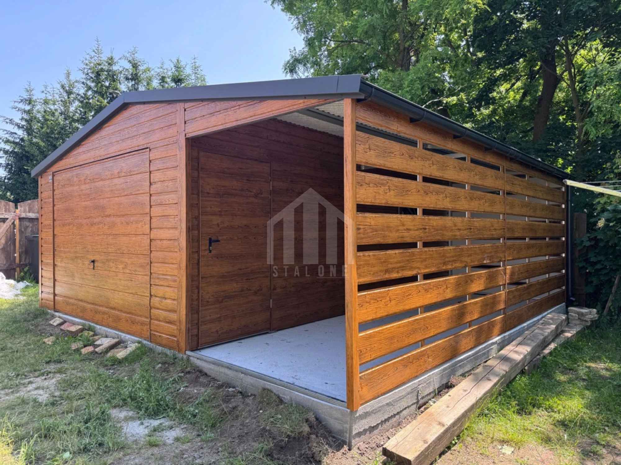 Garaż blaszany 4x6m + wiata 2m - brama - drzwi - okno - rynny SO119 Częstochowa - zdjęcie 4