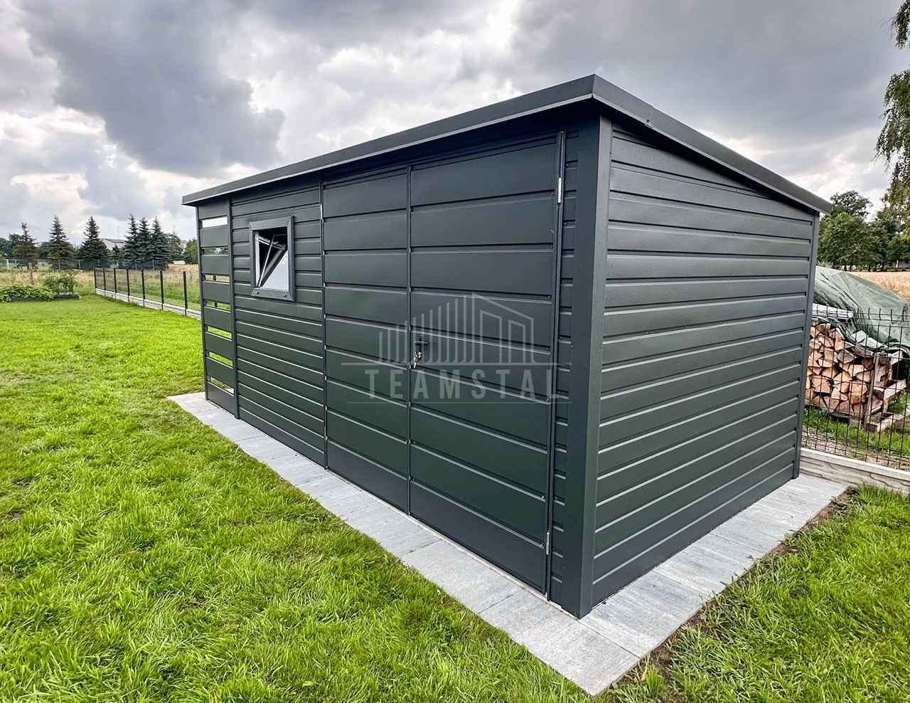 Schowek - domek 3,5x2m - wiata 1m Brama dwuskrzydłowa okno dach TS1152 Nowogardek - zdjęcie 4