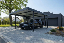 Carport V PREMIUM 5x5m Wypełnienie panelami Wiata samochodowa CP155 Zgorzelec - zdjęcie 3