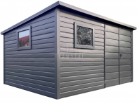 Schowek - domek ogrodowy 4x3 m brama 2 x okno dach rynna TS1190