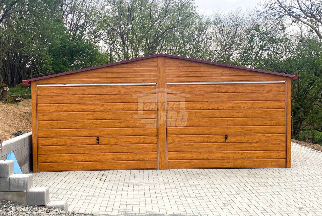 Garaż blaszany 6x6 2x brama 2x okno drzwi Dach rynny GP633 Zakopane - zdjęcie 2