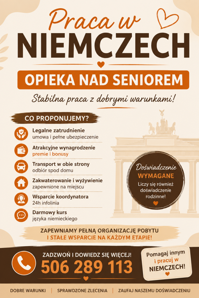 Wykorzystaj swoje doświadczenie – opieka w Niemczech Chodzież - zdjęcie 1