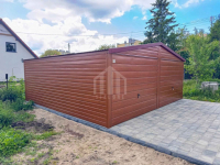 Garaż blaszany 6x5m - 2x brama uchylna - drewnopodobny SO125 Krowodrza - zdjęcie 3
