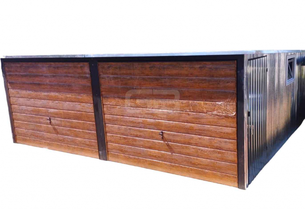 Garaż blaszany 6x6 2x Brama drzwi 2x okno ocynk spad  w tył GB179 Świnoujście - zdjęcie 1