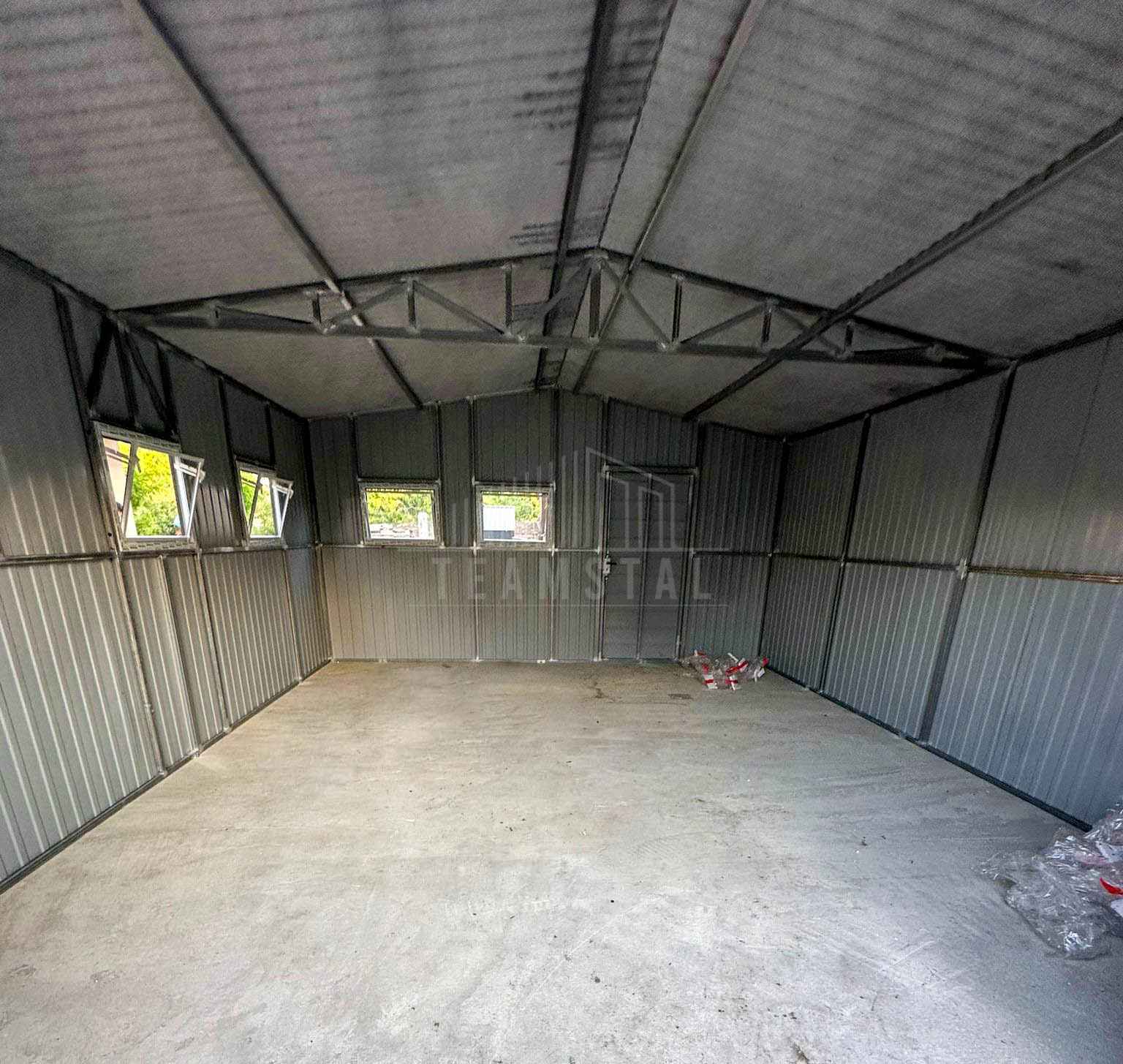 Garaż blaszany 5x6 m - brama drzwi 5x okno rynny dach TS1309 Kłodzko - zdjęcie 4