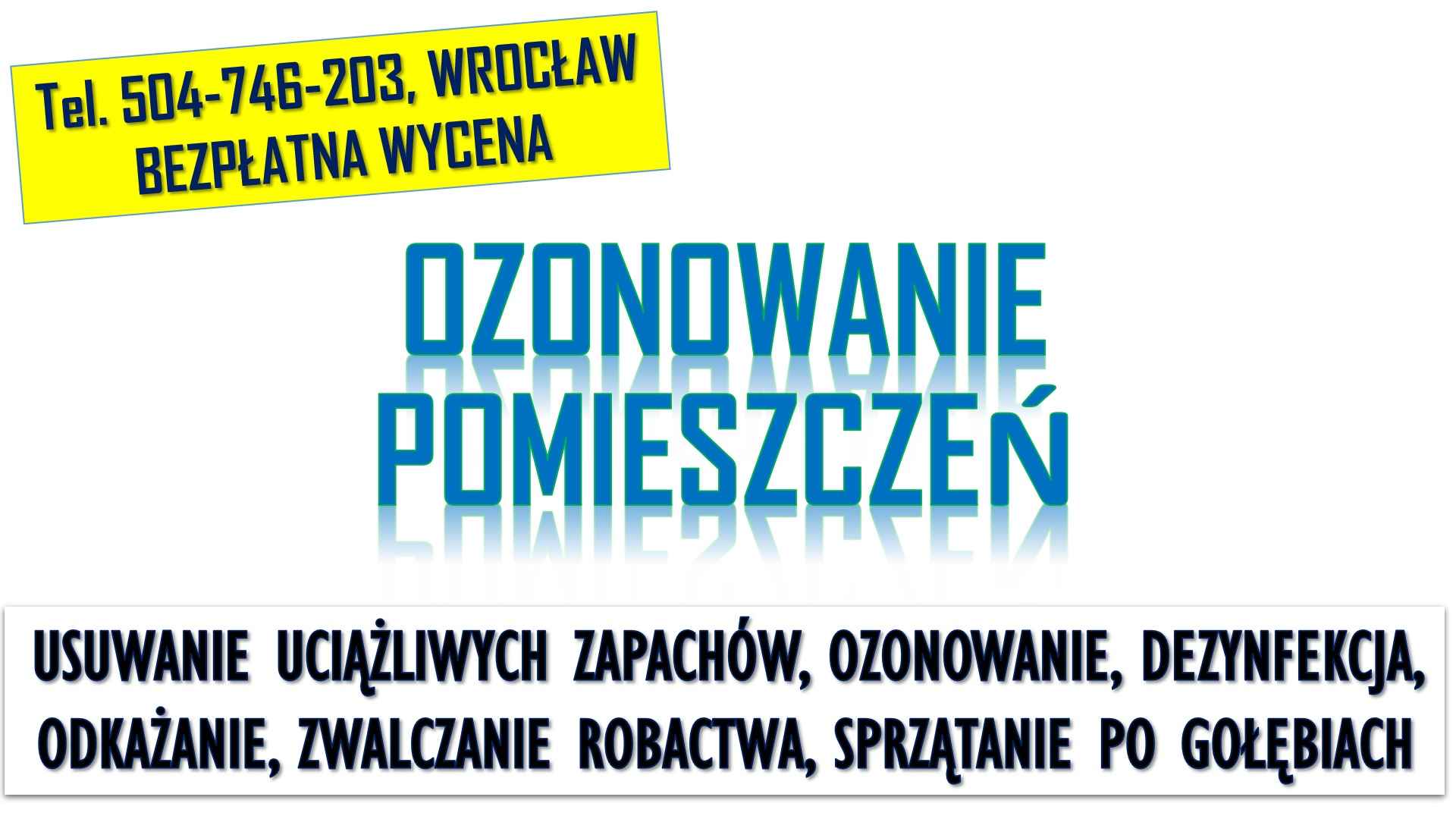 Usuwanie zapachów, cennik, Wrocław, tel. 504-746-203, ozonowanie Psie Pole - zdjęcie 2