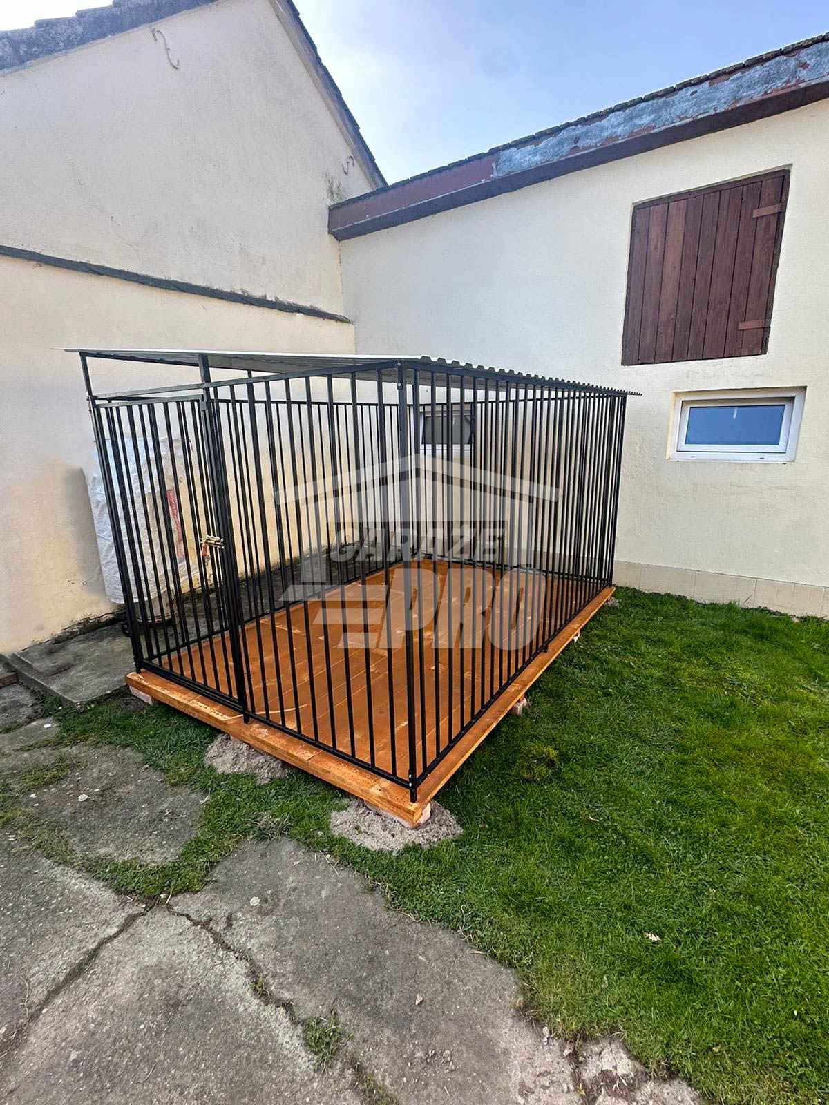 Kojec dla psa 2x3m  - Podłoga drewniana - Dach spad w bok GP440 Czersk - zdjęcie 5