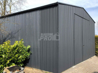 Hala Garaż blaszany 6x7 Brama dwuskrzydłowa antracyt dwuspad GP194 Włocławek - zdjęcie 9