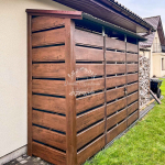 Wiata śmietnikowa Schowek - 3x0,8m  drewnopodobny  spad w przód ID807 Płock - zdjęcie 2