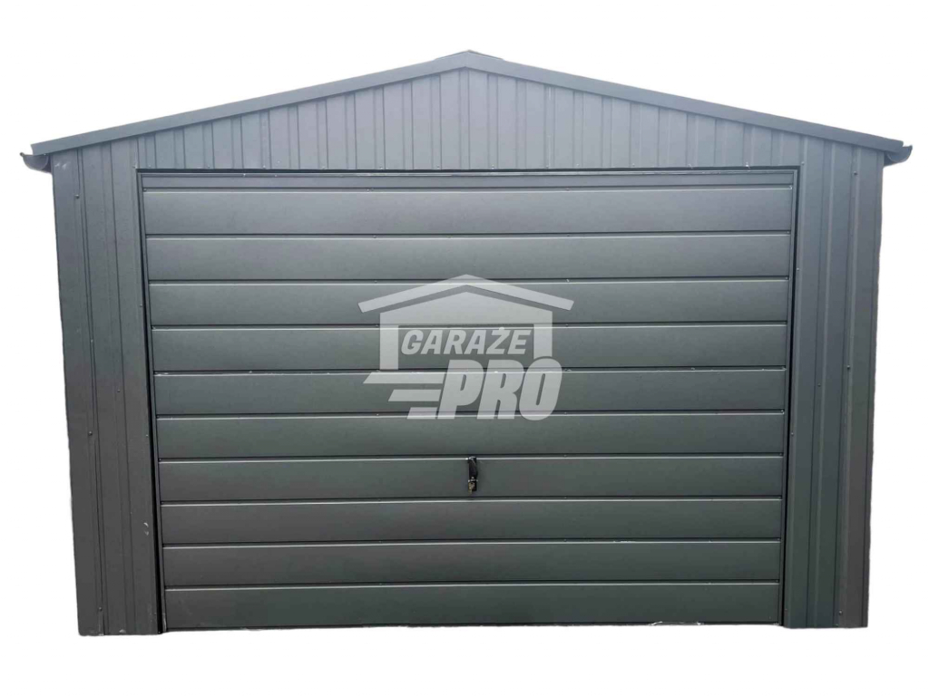 Garaż blaszany 3,5x7m Brama uchylna - drzwi - rynny Antracyt  GP234 Częstochowa - zdjęcie 1