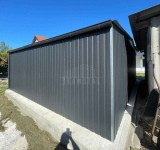 Garaż blaszany 8x6m - 2x brama uchylna dach drzwi rynny TS1324 Tczew - zdjęcie 2