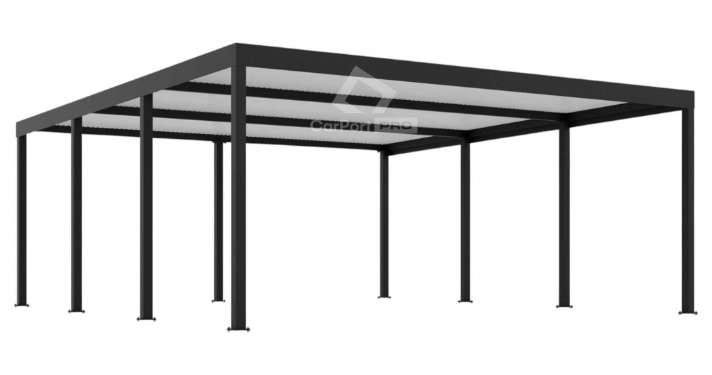 CarPort PREMIUM - wiata samochodowa 6x5,5 - antracyt  CP109 Nowogard - zdjęcie 1