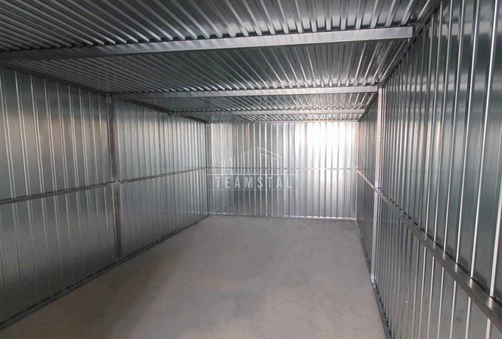 Garaż blaszany 3x5m - brama dwuskrzydłowa - ocynk - dach TS1097 Białystok - zdjęcie 6