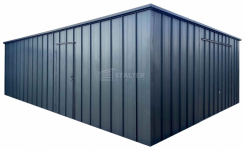 Garaż blaszany 6x8 brama uchylna drzwi blacha na rąbek dach ST211