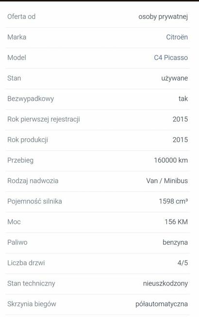 PILNE Citroen C4 Picasso 2015, automat, Benzyna Warszawa - zdjęcie 4