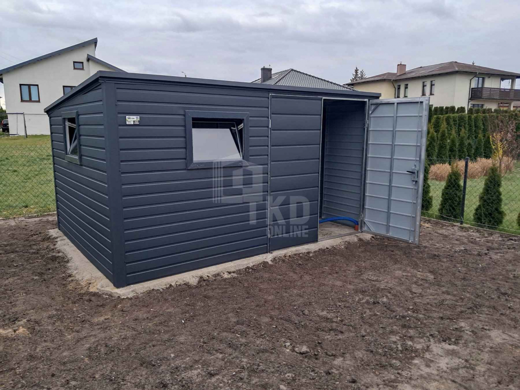 Schowek - domek ogrodowy 4x2m brama dwuskrzydłowa 2x okno dach TKD391 Lidzbark Warmiński - zdjęcie 4