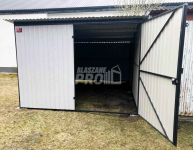 Garaż blaszany 3x5 Brama dwuskrzydłowa Biały  Dach spad w tył GP102 Gorzów Wielkopolski - zdjęcie 2