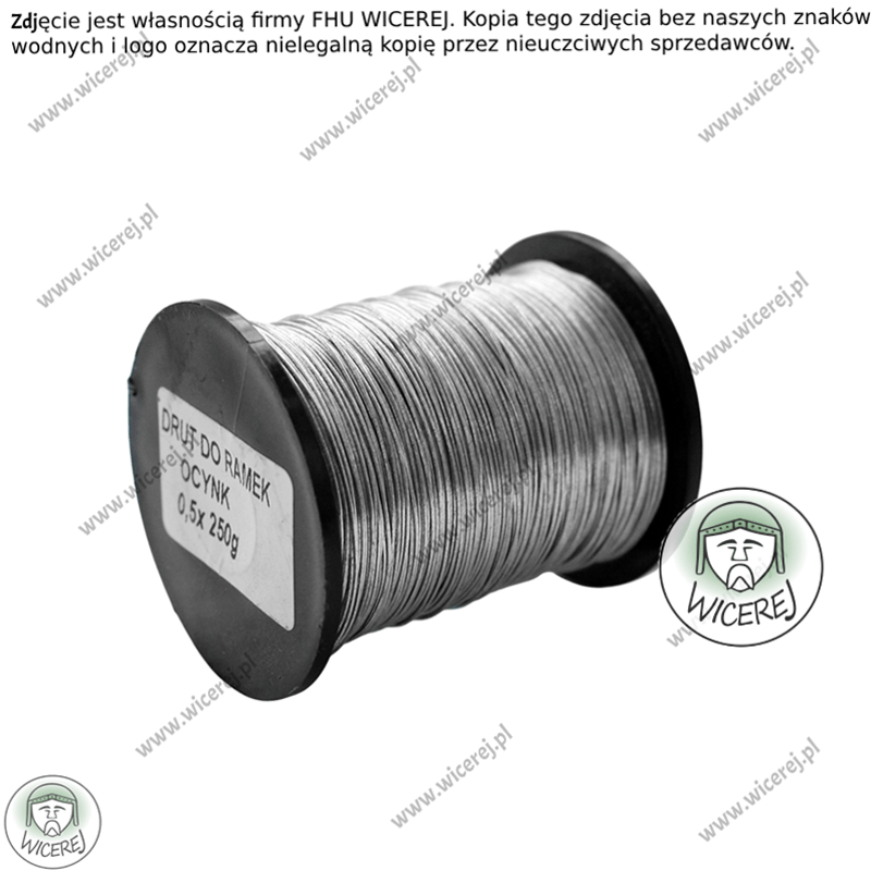 Drut pszczelarski do ramek 0,5mm - 0,25kg Ocynkowany ramki ule Jaśliska - zdjęcie 1
