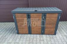 Zabudowa koszy na śmieci wiata śmietnikowa 177x65x110 cm 3x120L GP338 Koszalin - zdjęcie 4