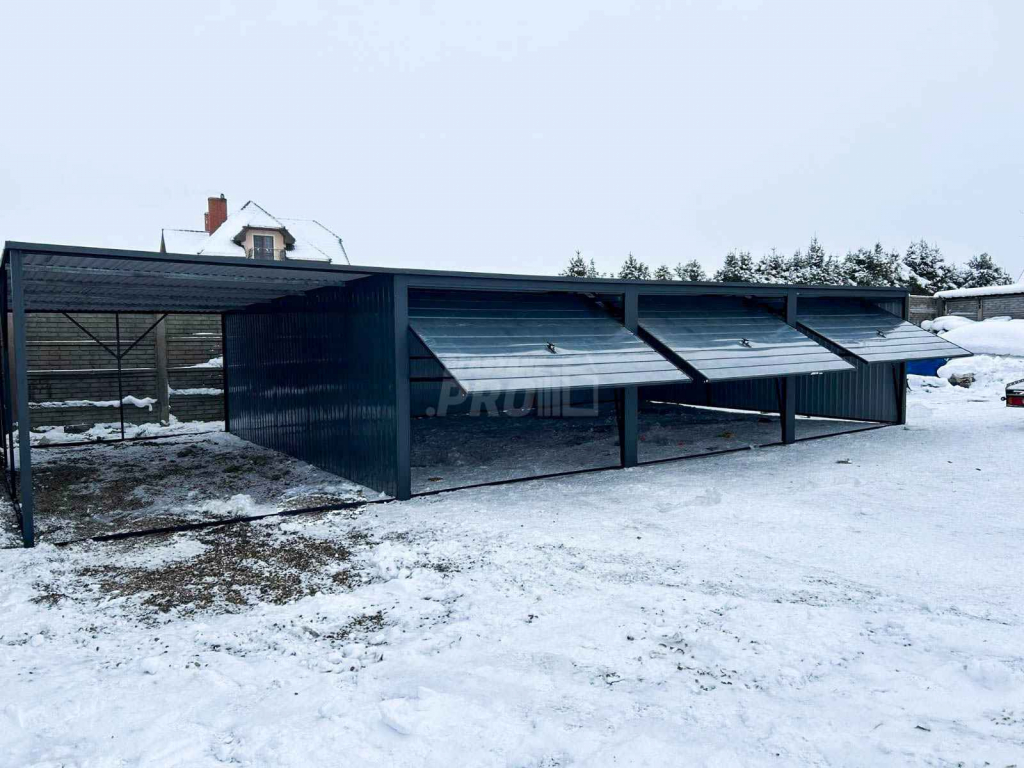 Garaż Blaszany 9x6 + wiata 3x6 -3x Brama uchylna dach Spad w tył GP258 Kłodzko - zdjęcie 5