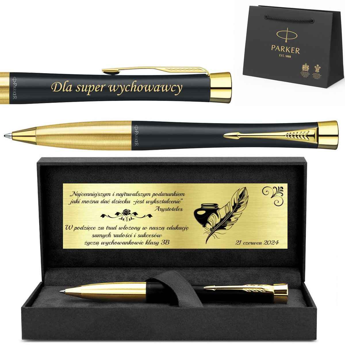 Długopis Parker Urban Czarny Matowy Grunwald - zdjęcie 1