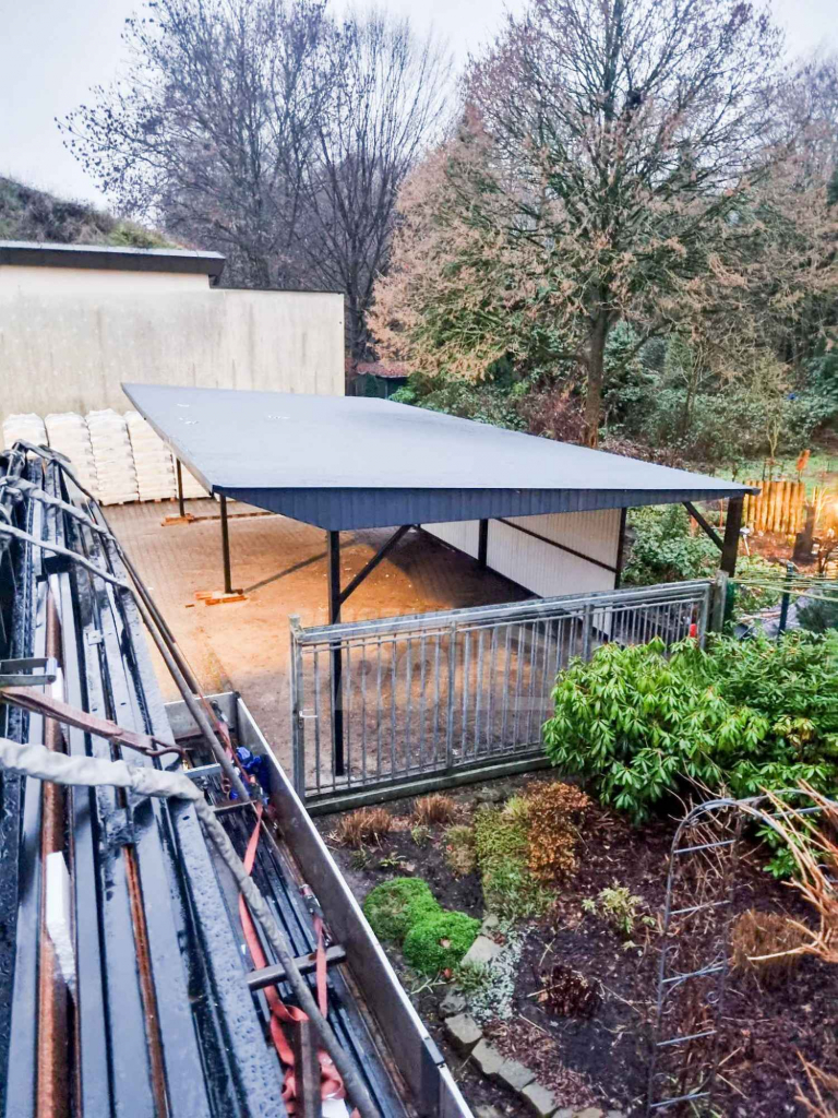 Wiata samochodowa 8x6m częściowa zabudowa + rynna GP167 Jarocin - zdjęcie 5