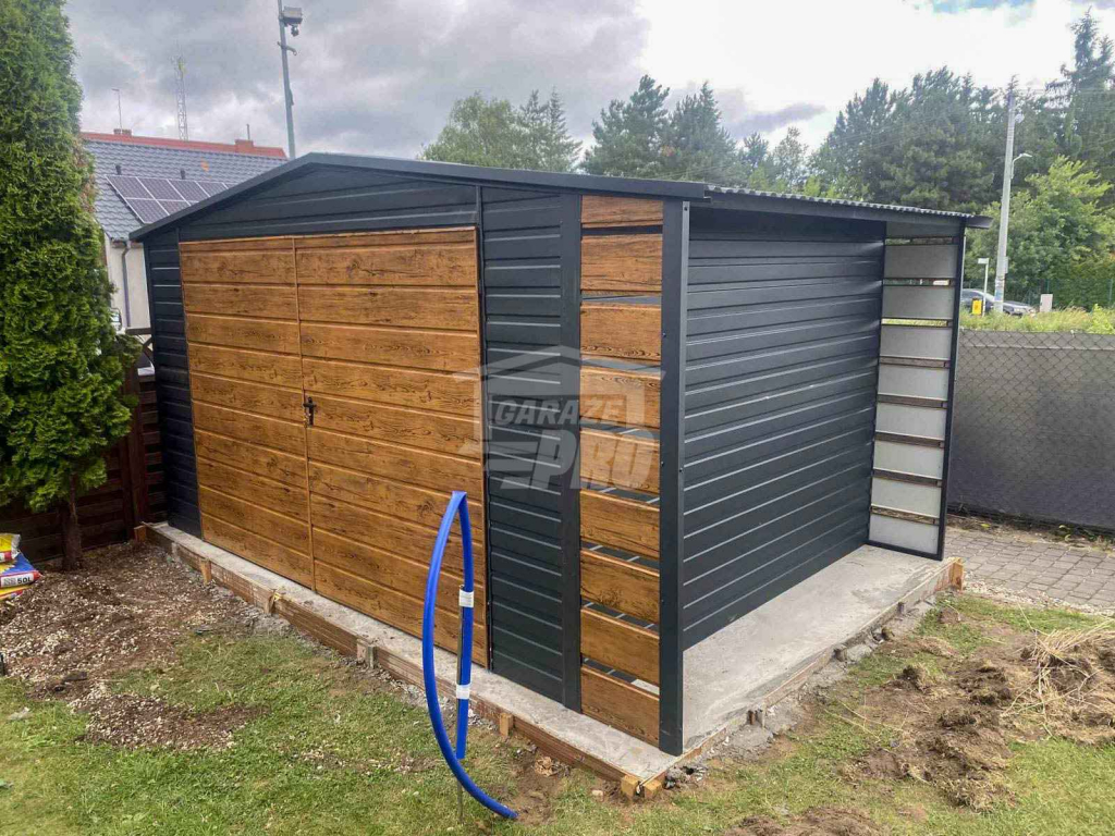 Schowek - Domek Ogrodowy  4x3m + Wiata 0,5m Brama dach GP603 Braniewo - zdjęcie 2